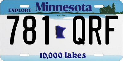MN license plate 781QRF