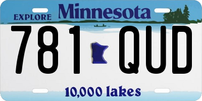MN license plate 781QUD
