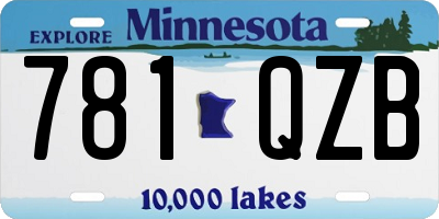 MN license plate 781QZB