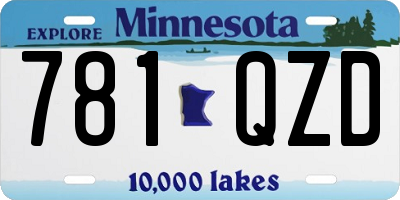 MN license plate 781QZD