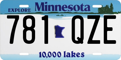 MN license plate 781QZE
