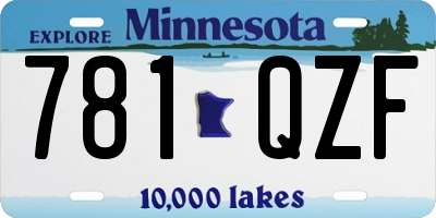 MN license plate 781QZF