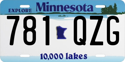 MN license plate 781QZG