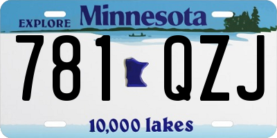 MN license plate 781QZJ