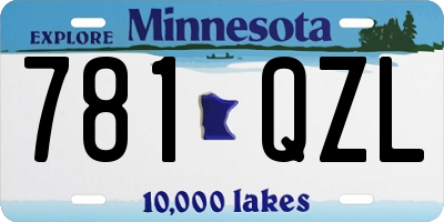 MN license plate 781QZL