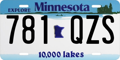 MN license plate 781QZS