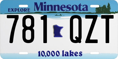 MN license plate 781QZT