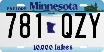 MN license plate 781QZY
