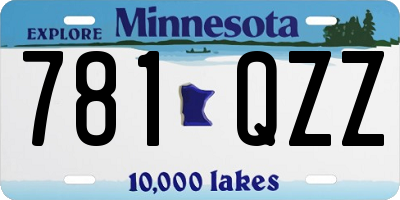 MN license plate 781QZZ