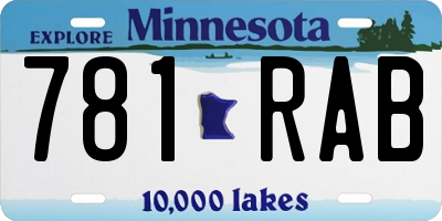 MN license plate 781RAB