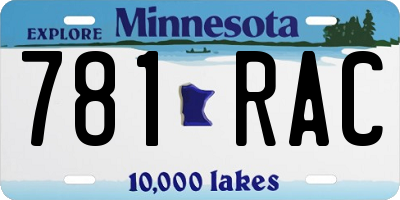 MN license plate 781RAC