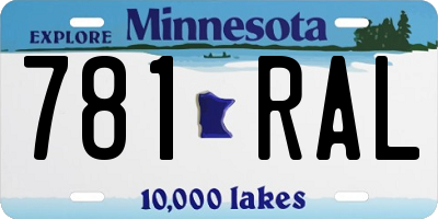MN license plate 781RAL