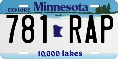 MN license plate 781RAP