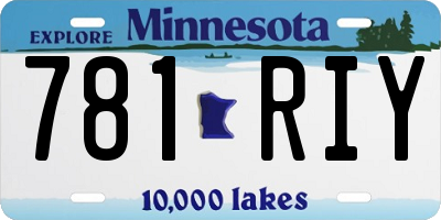 MN license plate 781RIY