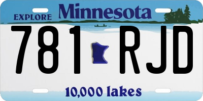 MN license plate 781RJD
