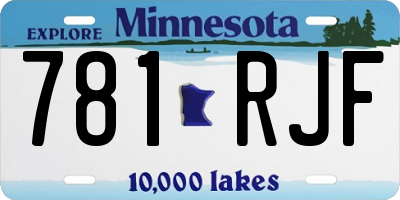 MN license plate 781RJF