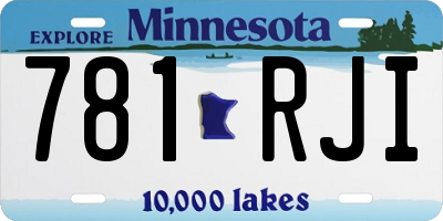 MN license plate 781RJI