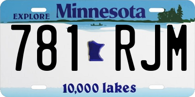 MN license plate 781RJM