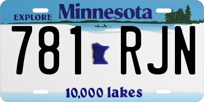 MN license plate 781RJN