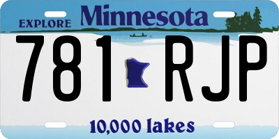 MN license plate 781RJP