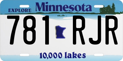 MN license plate 781RJR
