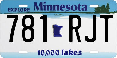 MN license plate 781RJT