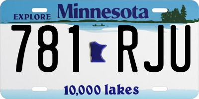 MN license plate 781RJU