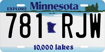 MN license plate 781RJW