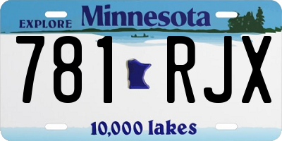 MN license plate 781RJX