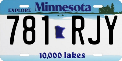 MN license plate 781RJY