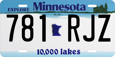 MN license plate 781RJZ