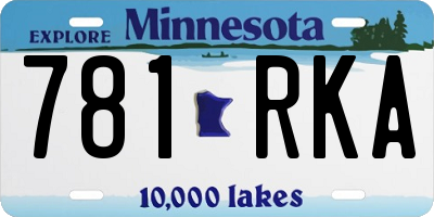 MN license plate 781RKA