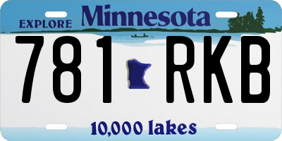 MN license plate 781RKB