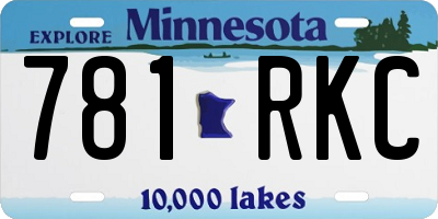 MN license plate 781RKC