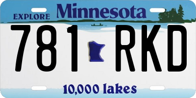 MN license plate 781RKD