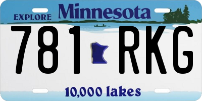 MN license plate 781RKG