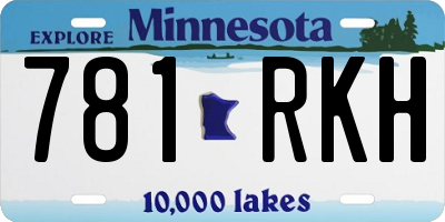 MN license plate 781RKH