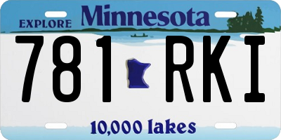 MN license plate 781RKI