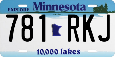 MN license plate 781RKJ