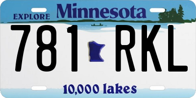 MN license plate 781RKL