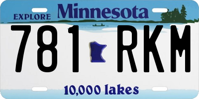 MN license plate 781RKM