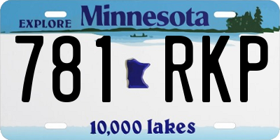 MN license plate 781RKP