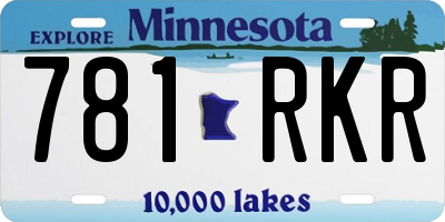MN license plate 781RKR