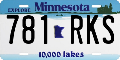 MN license plate 781RKS