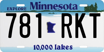 MN license plate 781RKT