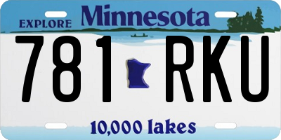 MN license plate 781RKU