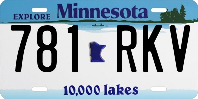 MN license plate 781RKV
