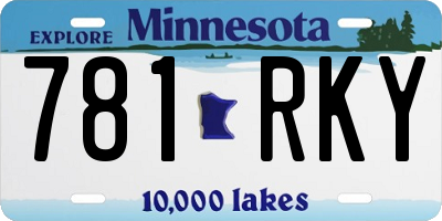 MN license plate 781RKY