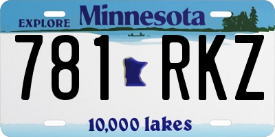 MN license plate 781RKZ