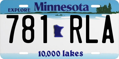 MN license plate 781RLA